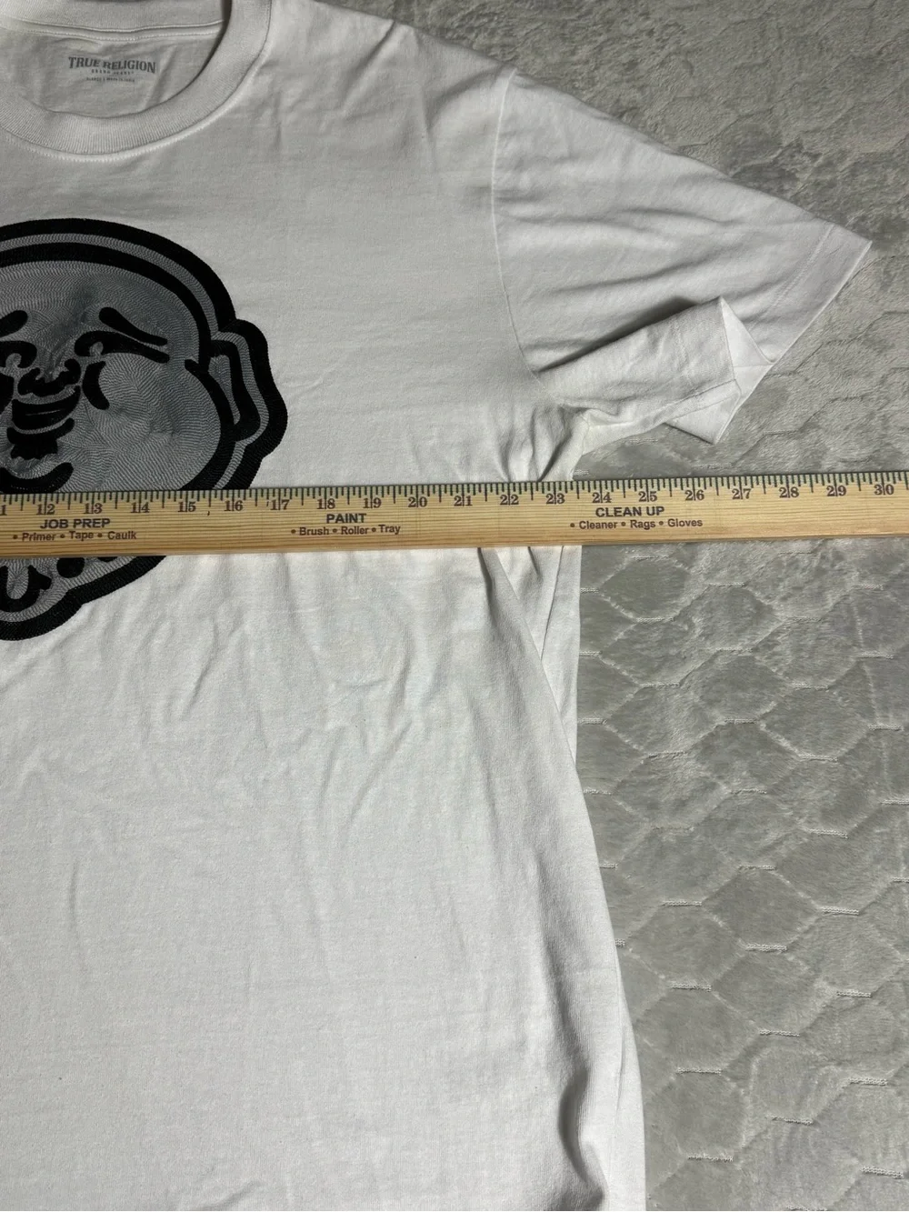 True Religion Big Buddha Graphic Tee White XL Streetwear Y2K